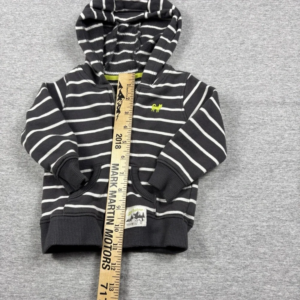 Carter's 9 Months Dark Green & White‎ Striped Hooded Boys Dog Jacket Baby